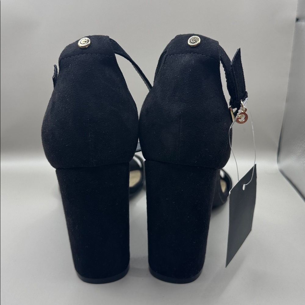 G by GUESS black faux suede heeled sandals - Picture 4 of 5